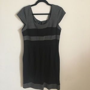 Spense Gray Black Short Sleeve Dress